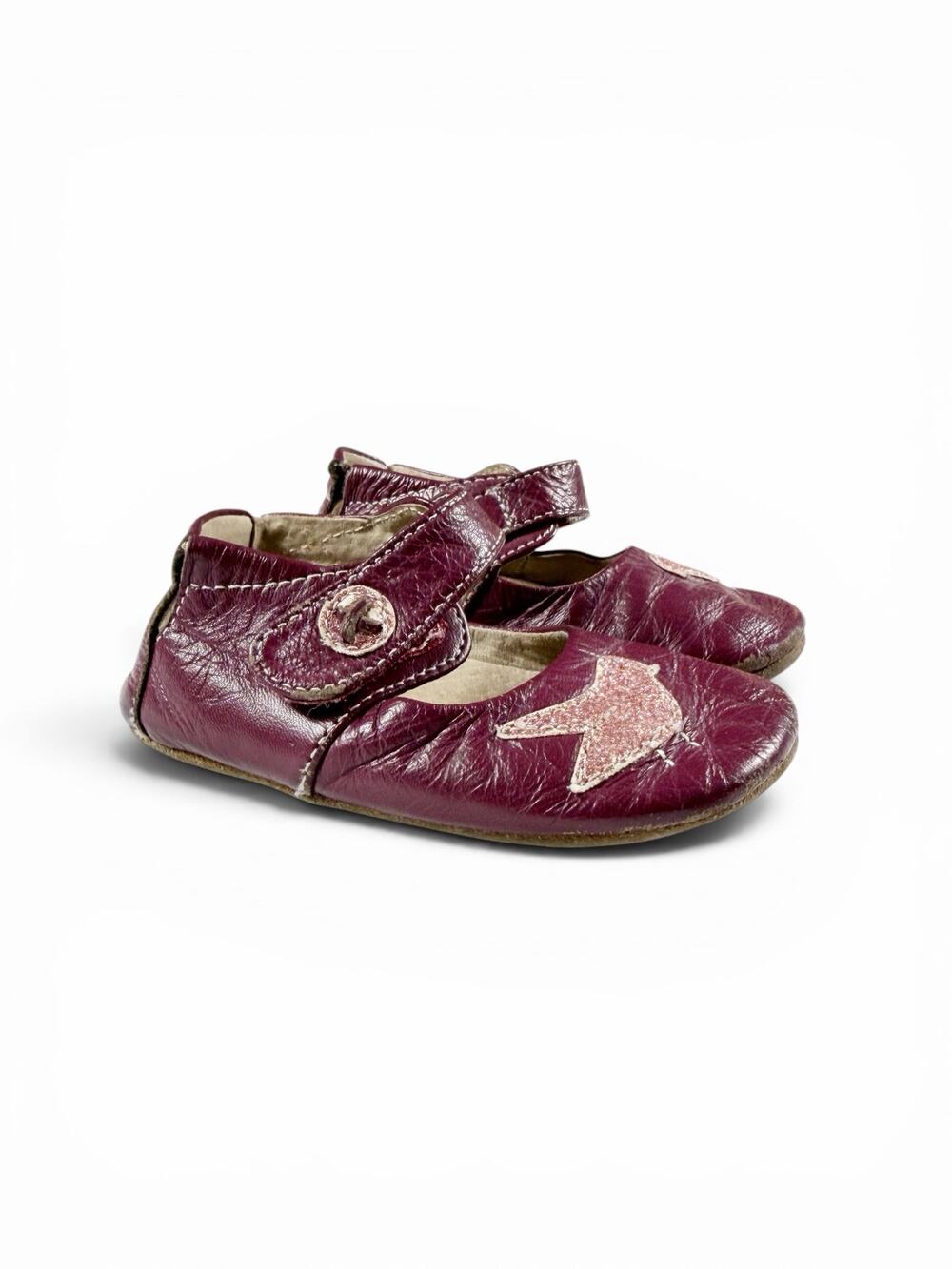 Livie & Luca Pio Pio Mulberry Leather Bird Mary Jane Shoes 12–18 Months